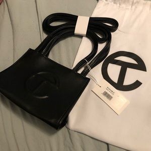 Black Telfar Faux Leather Small Shopper